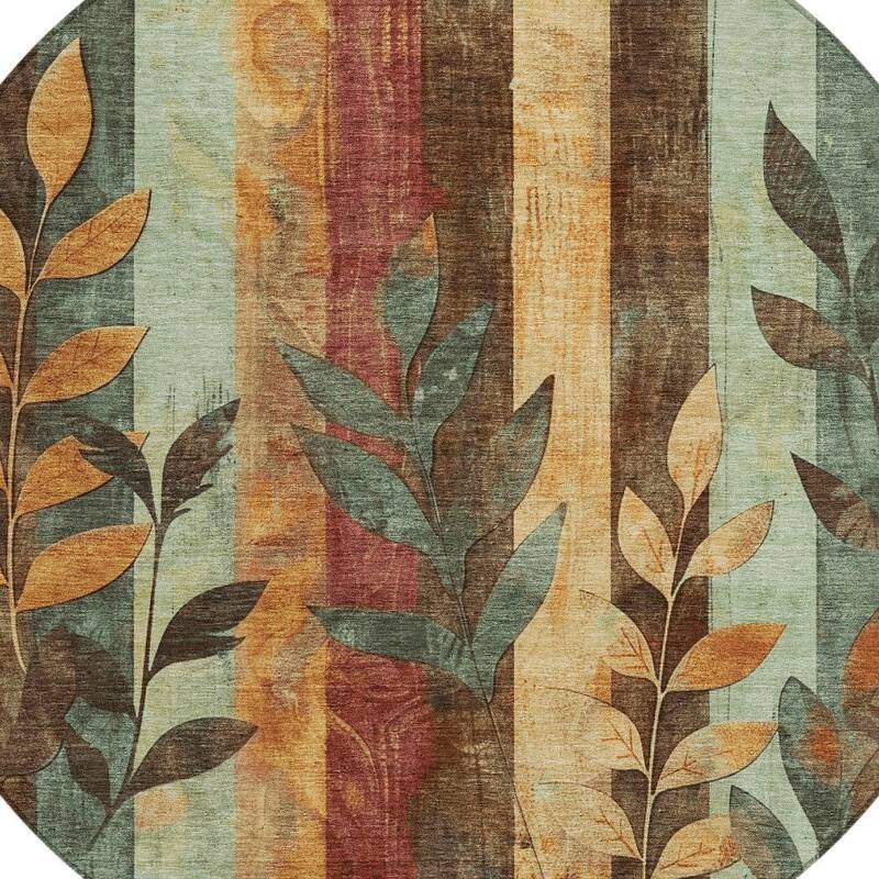 HomeRoots Floral Transitional Rectangle Outdoor Rug