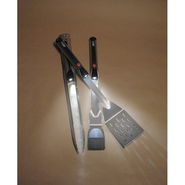 Grillight 2-Piece Stainless Steel LED Spatula & Tong Set