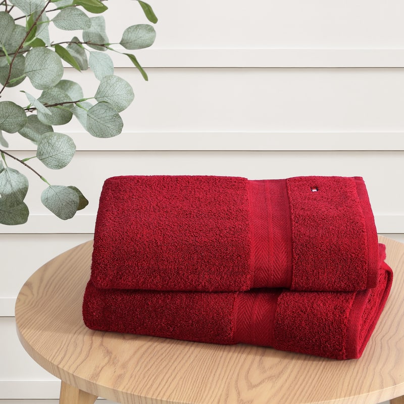 Tommy Hilfiger Modern American Cotton 2 Piece Bath Towel Set - 2 Piece