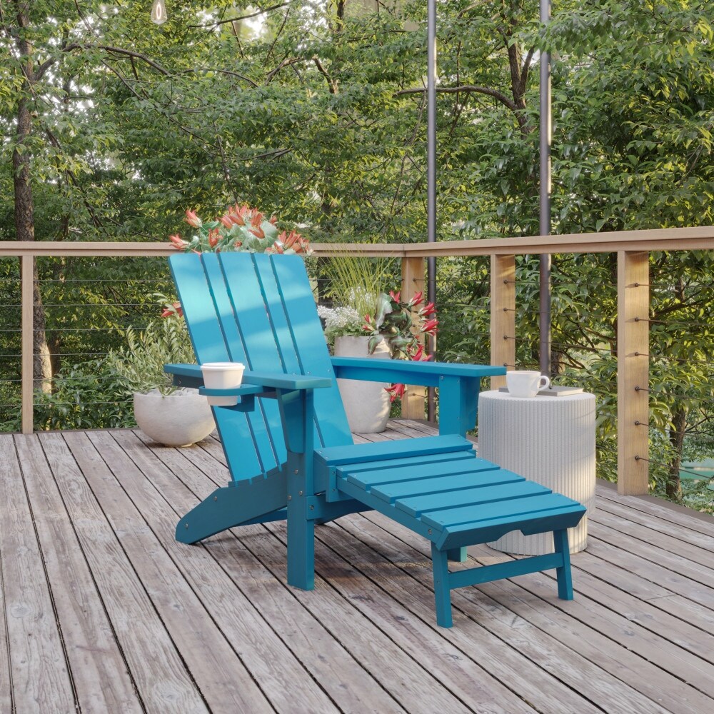 Adirondack chair with pull out ottoman store