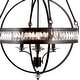 preview thumbnail 8 of 18, Crystal Orb Pendant Light Bohemian 4-Light Oil Bronze or Silver Luxury Chandelier