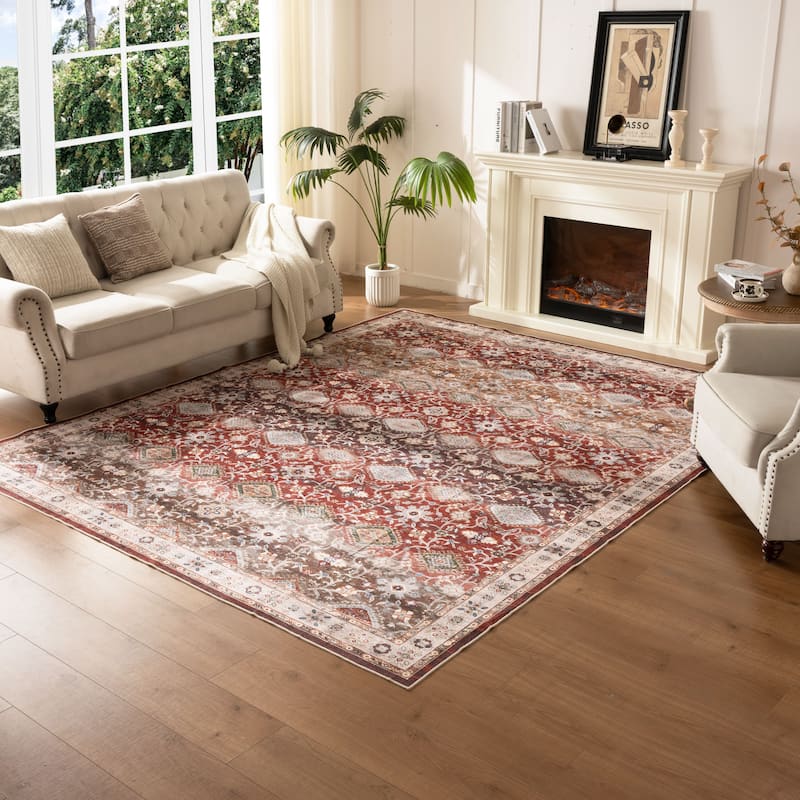 Soft and Non-Slip Machine-Washable Foldable Multi-Use Area Rug