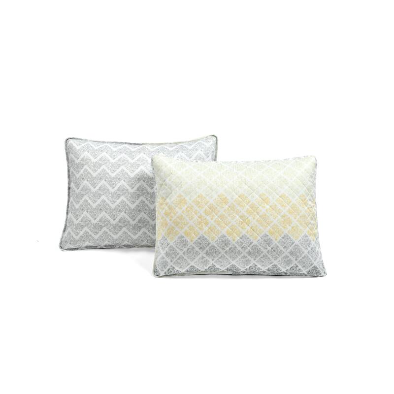 Lush Decor Medallion Ombre 3 Piece Quilt Set