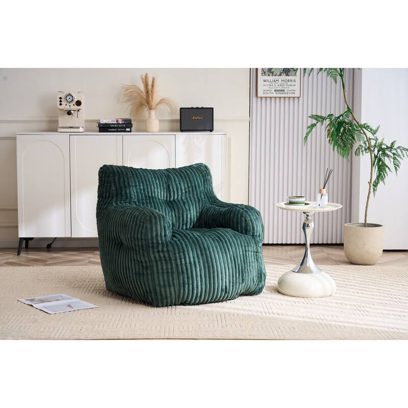 Corduroy Fabric Bean Bag Chair Filled With Memory Sponge