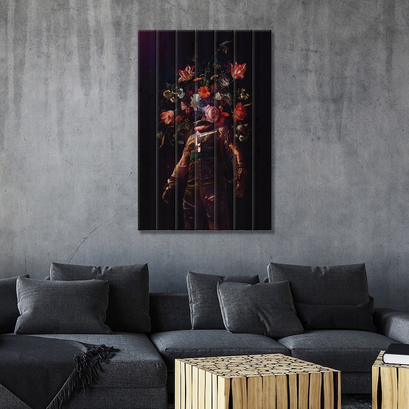 Full Bloom II Print On Wood by Nicebleed - Multi-Color