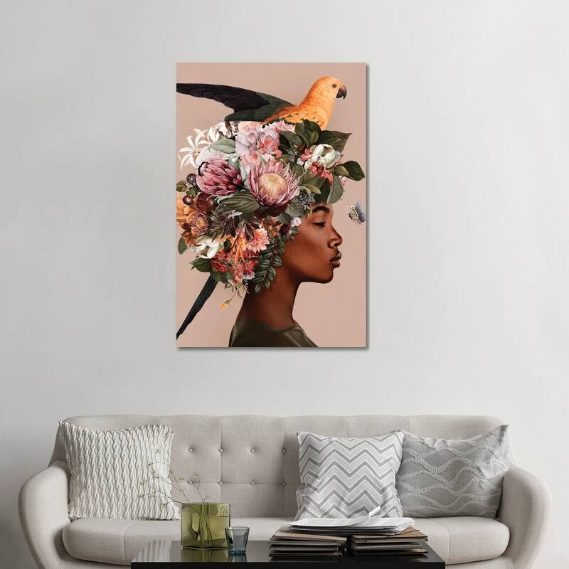 iCanvas "Woman And Flowers IV" by Danilo de Alexandria Canvas Print - 48x32x1.5