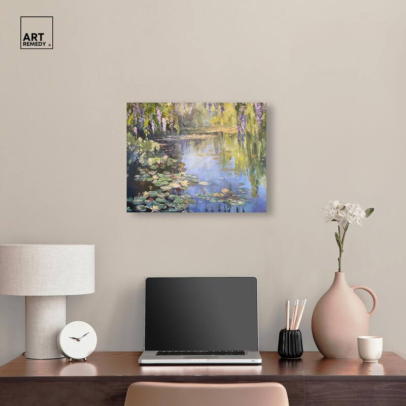 Lily Lagoon II Canvas by Art Remedy, Gallery Wrapped