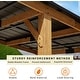 preview thumbnail 27 of 142, Outdoor Hardtop Gazebo Pergola w Galvanized Steel Roof and Aluminum Frame, Prime Curtains and nettings include