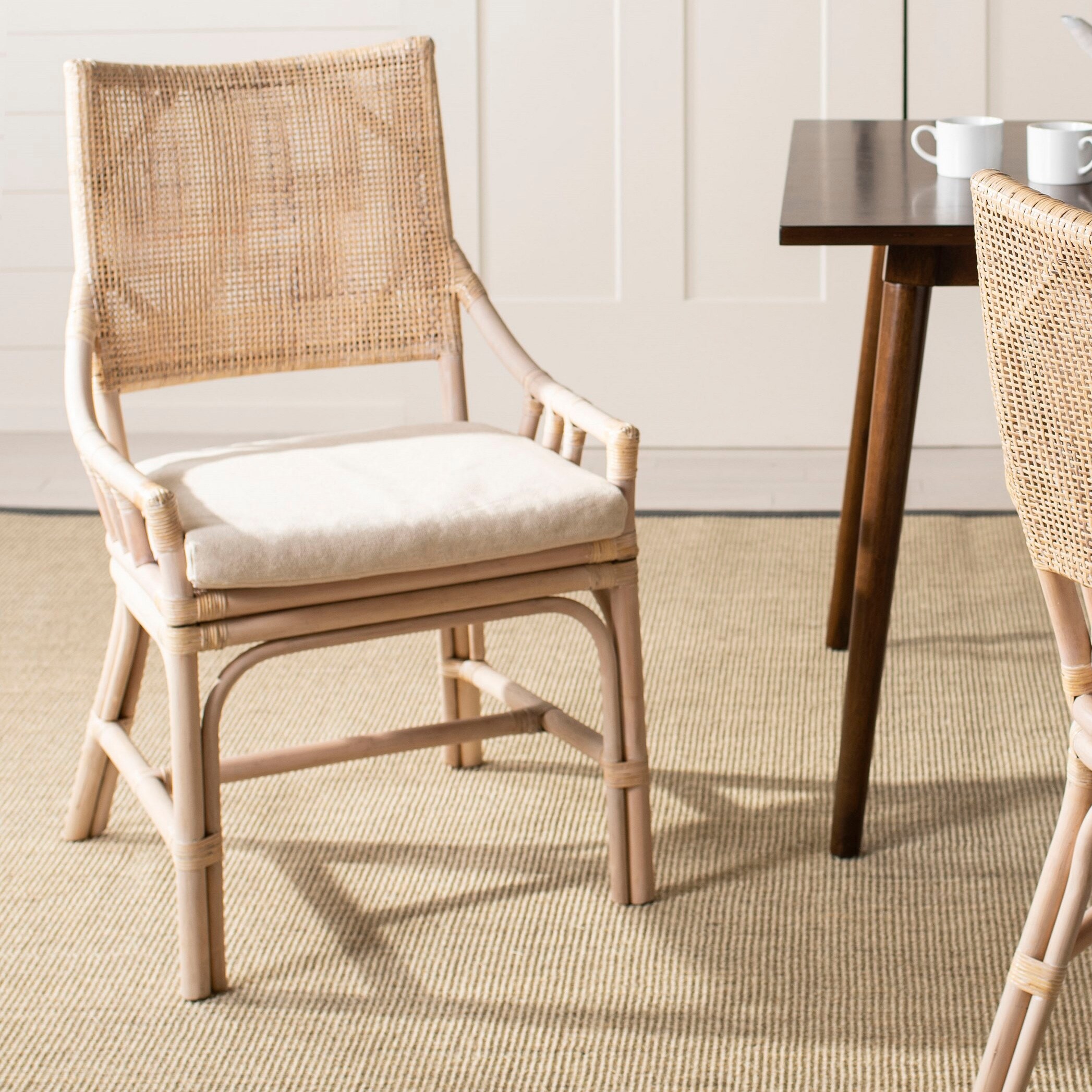 Shop Safavieh Rural Woven Dining Donatella Natural White Wash Chair 22 X 24 X 37 On Sale Overstock 9542196
