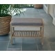 preview thumbnail 12 of 20, Ecostyle Solid Bamboo Padded Bench with Slatted Shelf Brushed Gray