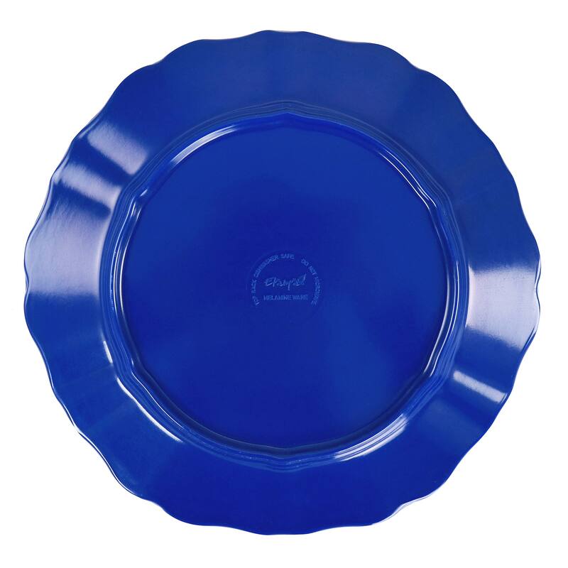 12 Piece Crackle Melamine Dinnerware Set in Azure