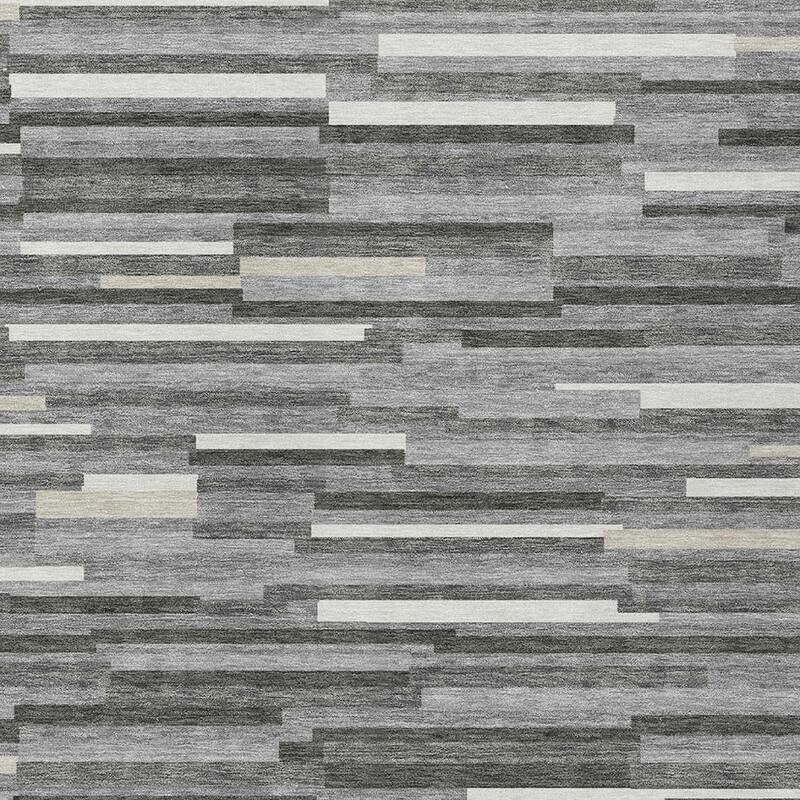 HomeRoots Striped Transitional Rectangle Outdoor Rug
