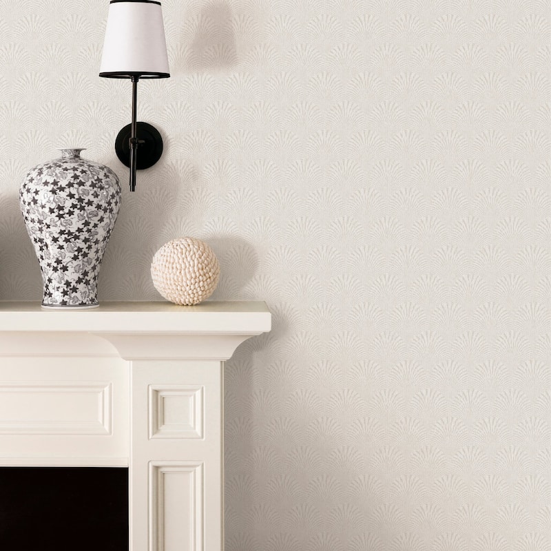 Galerie Wallcoverings Boutique Geometric Fan Non-woven Metallic Wallpaper Roll