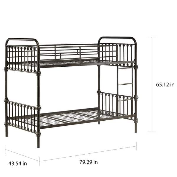 Giselle Antique Dark Bronze Iron Metal Bunk Bed iNSPIRE Q Junior