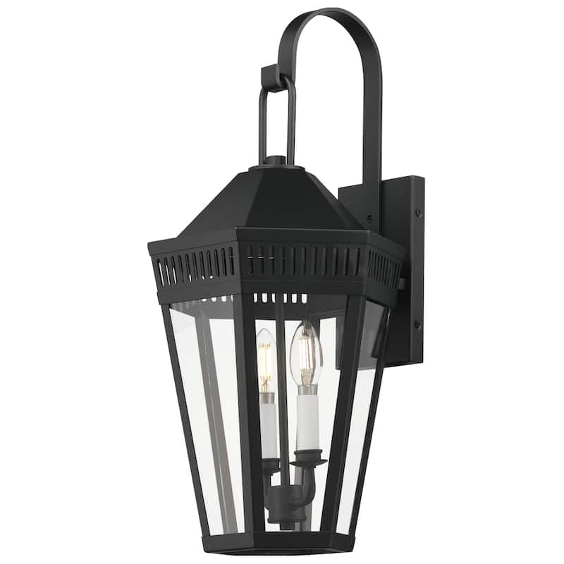 Maxim 30594CL Oxford 2 Light 23" Tall Outdoor Wall Sconce - Black