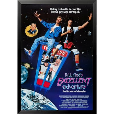 Bill and Ted's Excellent Adventure 1989 Comedy Movie Framed Poster - 24 x 36 Inch