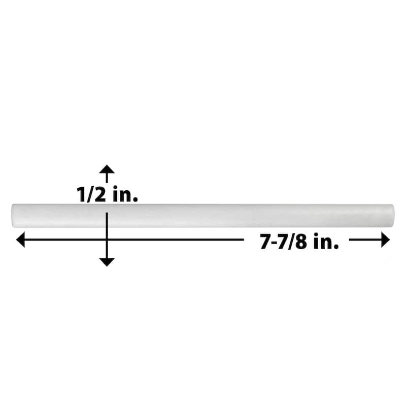 Merola Tile Coco Demi-Bullnose Matte Cloud White 1/2" x 7-7/8" Ceramic Wall Trim - (1 Tile)