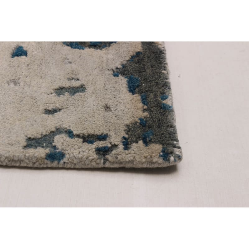 ECARPETGALLERY Hand-knotted Alma Ivory Silk, Wool Rug - 7'10 x 9'10