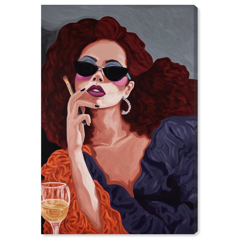 Wynwood Studio Fashion and Glam Her Favorite Shade Orange and Dark Orange Modern & Contemporary Wall Art Canvas Print