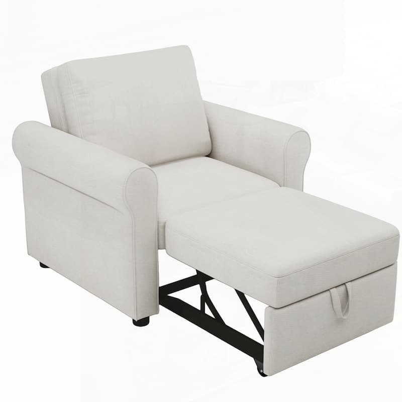 Convertible Sleeper Chair Bed with Adjust Backrest Into a Sofa