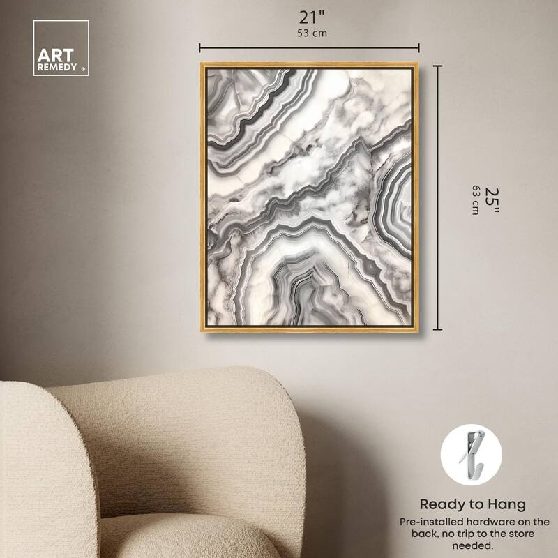 Silvered Sediment Canvas by Art Remedy