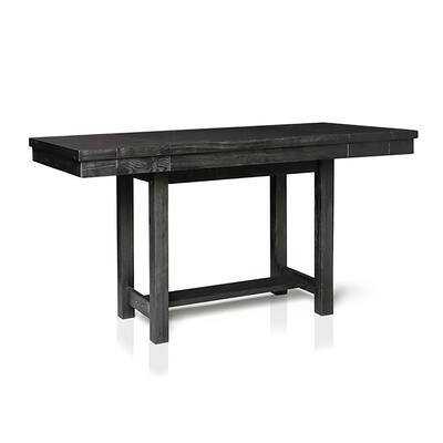 Furniture of America Herr Rustic Black 86-inch Expandable Counter Table