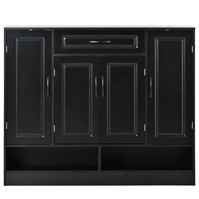 Minimalist Shoe Rack Storage Organizer with 3-4 Cabinets and Adjustable Shelves for Entryway, Hallway and Porch Storage