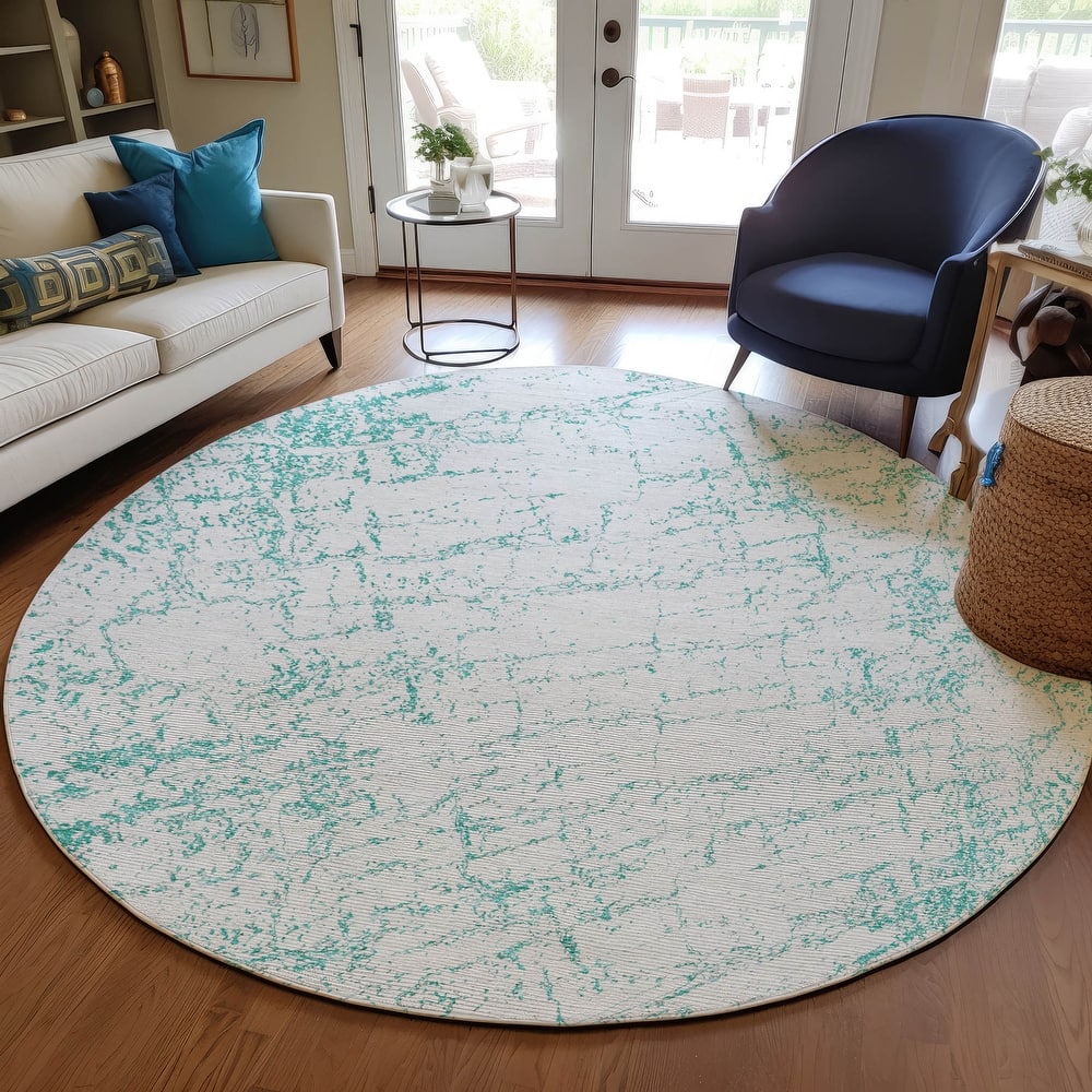 Machine Washable Indoor/ Outdoor Chantille Modern Texture Rug