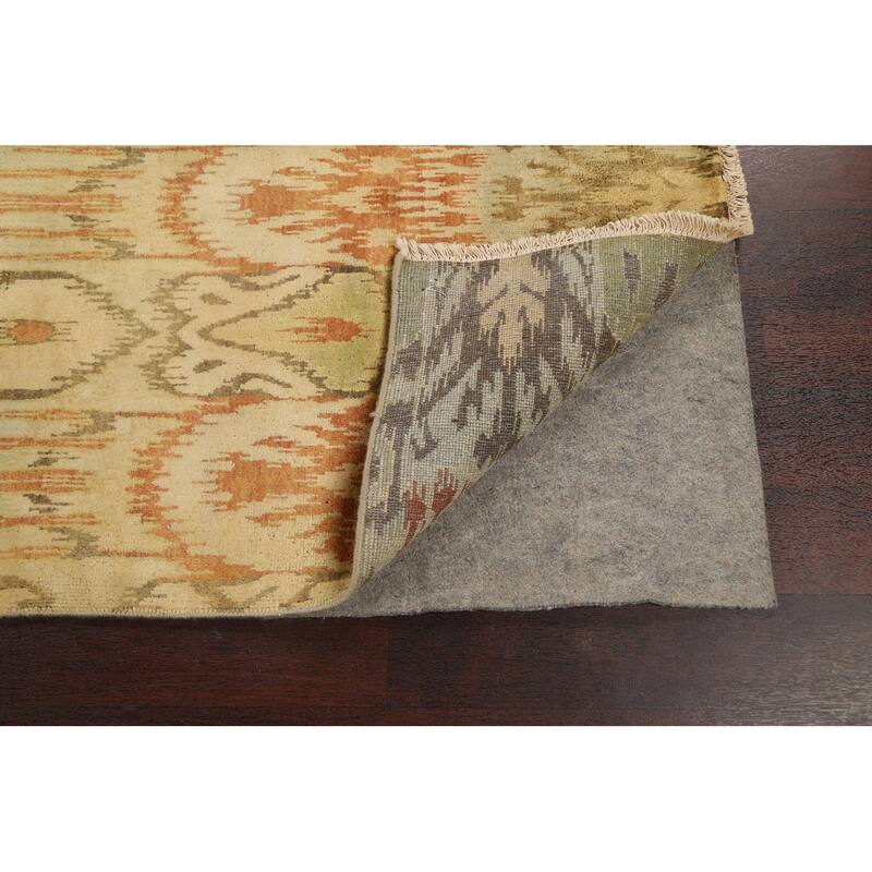 All-over Ikats Oriental Living Room Area Rug Wool Hand-knotted Carpet - 8'10" x 11'10"