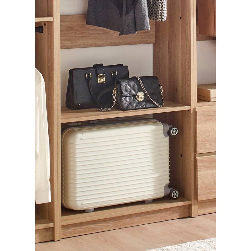 Prosper Oak Freestanding Walk in Wood Closet System