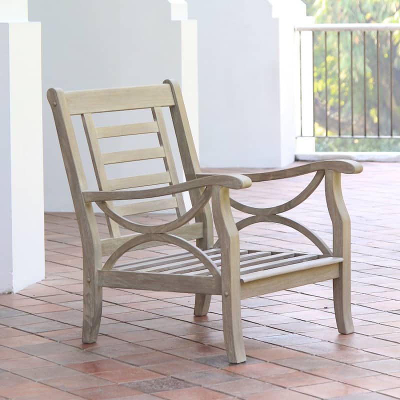 Cambridge Casual Lowell Teak Patio Club Chair with Cushion