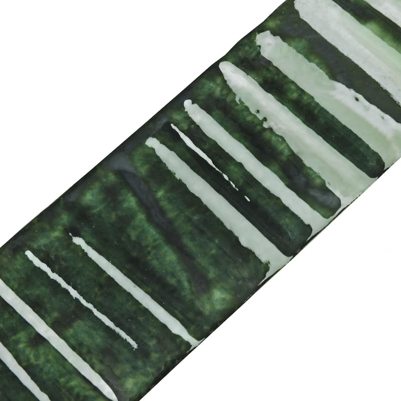 Merola Tile Joliet Prisma Jade 3" x 12" Fluted Ceramic Wall Tile