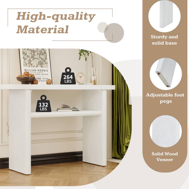 Elegant Minimalist Console Table with Rounded Edges