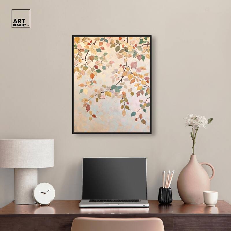 Leaf Swirl Canvas by Art Remedy
