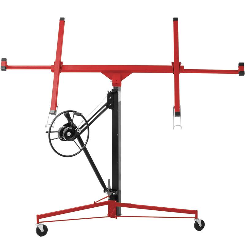 Drywall Lift Panel 11" Lift Drywall Panel Hoist Jack Lifter, RED+BLACK