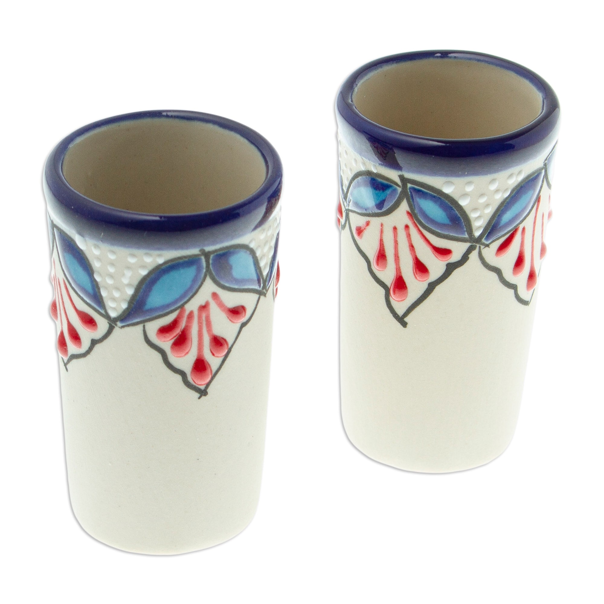 https://ak1.ostkcdn.com/images/products/is/images/direct/0ba66c0f56b2b8483ca7c13f6d67a632e5a04584/Novica-Handmade-Hidalgo-Flourish-Ceramic-Tequila-Cups-%28Pair%29.jpg