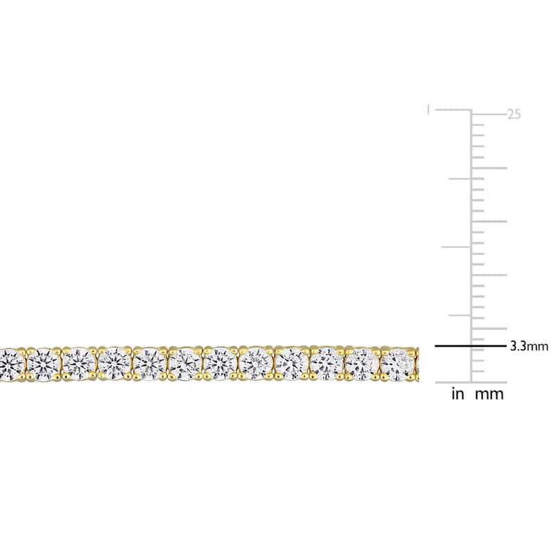 Miadora 5ct TGW Cubic Zirconia Tennis Bracelet in Yellow Silver