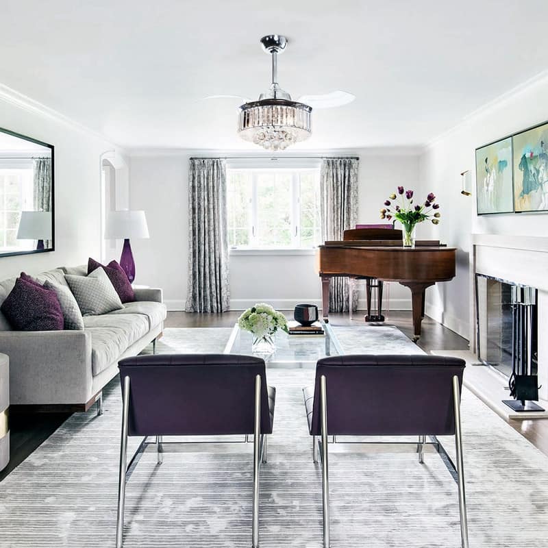 36-inch Chandelier Fan with Light and Remote Control