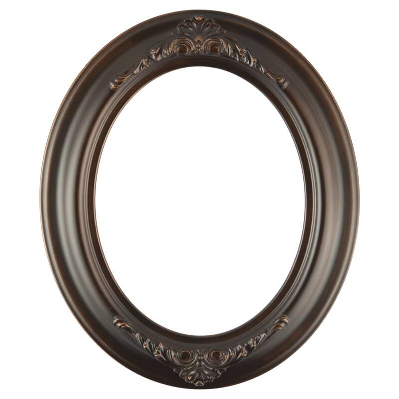 Winchester Framed Oval Mirror in Rubbed Bronze - Antique Bronze