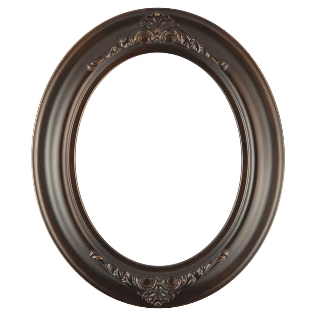 Winchester Framed Oval Mirror in Rubbed Bronze - Antique Bronze