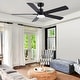 preview thumbnail 10 of 69, YUHAO Kaleido 52 in. Indoor Matte Black 3-Colors Integrated LED 6-Speeds Ceiling Fans with Dual-Finish Blades and Remote Control