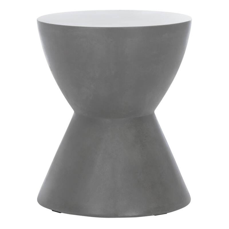 SAFAVIEH Athena Concrete Indoor/Outdoor Accent Table (Dark Grey) - 14.9" x 14.9" x 17.7"