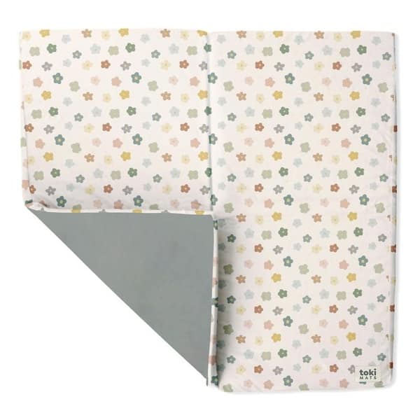 slide 2 of 3, Toki Kids, Playful Posies Padded Play Mat, Standard Size Standard