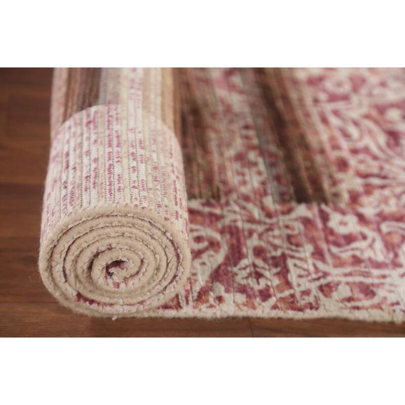 Abstract Modern Oriental Accent Rug Handmade Wool Carpet - 2'9"x 4'8"