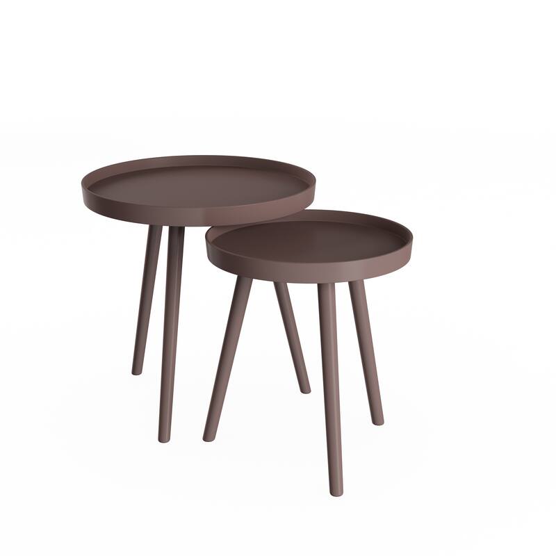 Lavish Home Set of 2 Nesting End Tables