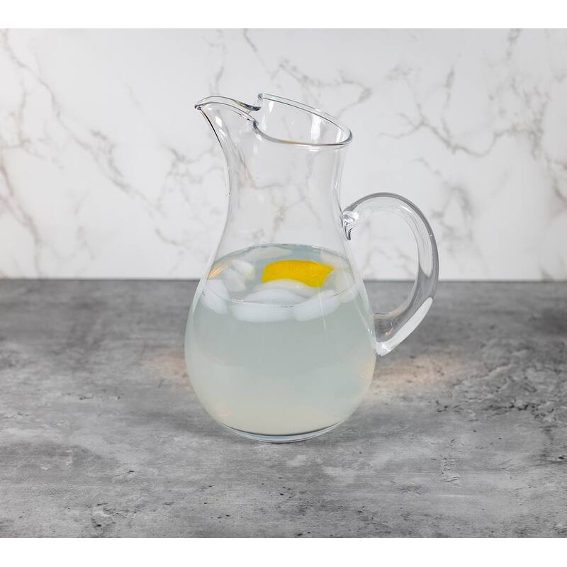 Zeus Mouth Blown Glass Pitcher H10" - 36 Oz.