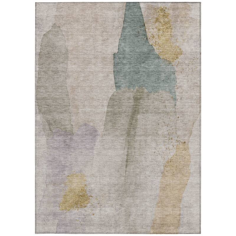HomeRoots Abstract Transitional Rectangle Outdoor Rug
