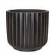 preview thumbnail 2 of 7, DreamPatio Garland Fiberstone Planter 11.5"diax10.5"H - Black
