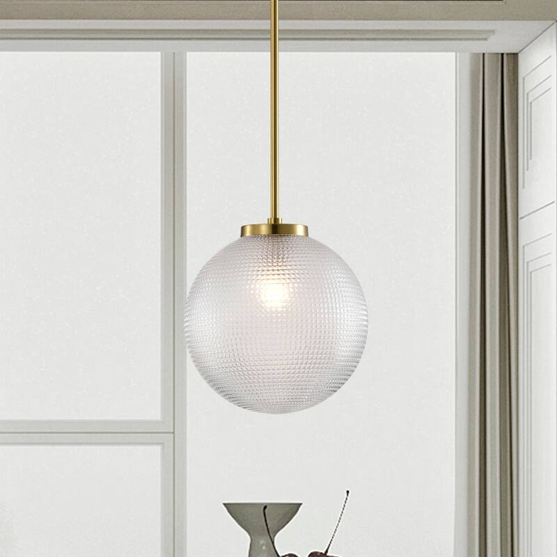 Sokix Frosted Pyramidical Glass Globe Pendant Ceiling Lamp Downrod