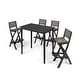 preview thumbnail 5 of 33, Polaris 45-inch 5-piece Outdoor Bar Table Set by Christopher Knight Home